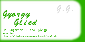 gyorgy glied business card